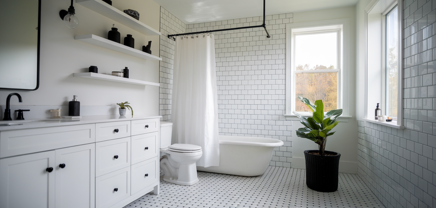 View of Scandinavian Bathroom Design: Minimalist Luxury & Modern Ideas – Homefy