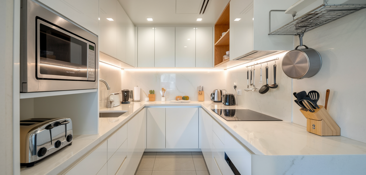 Illustration of Penthouse Apartment Kitchen Remodeling Ideas For Small Areas