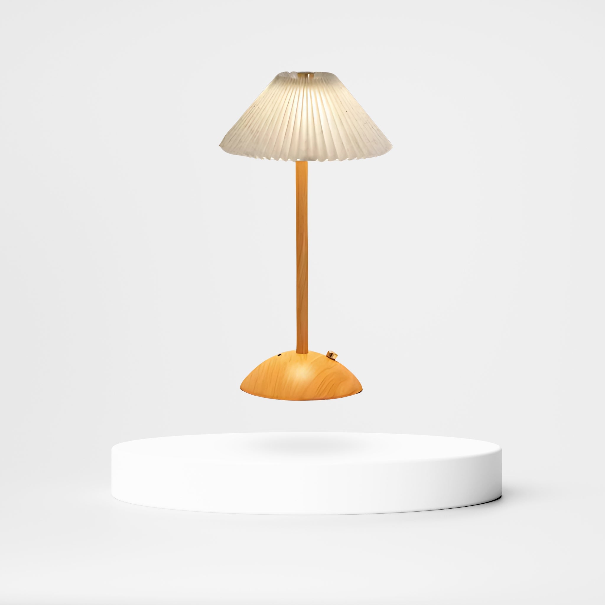 Cordless Table Lamp Wood Base Rechargeable Dimmable, Touch