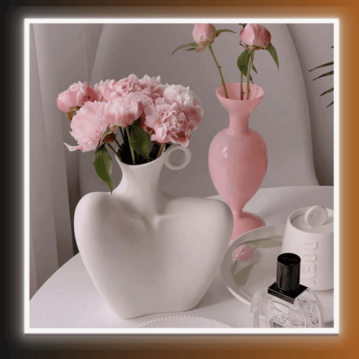Nordic Style Ceramic Female's Body Shape Vase - Homefy