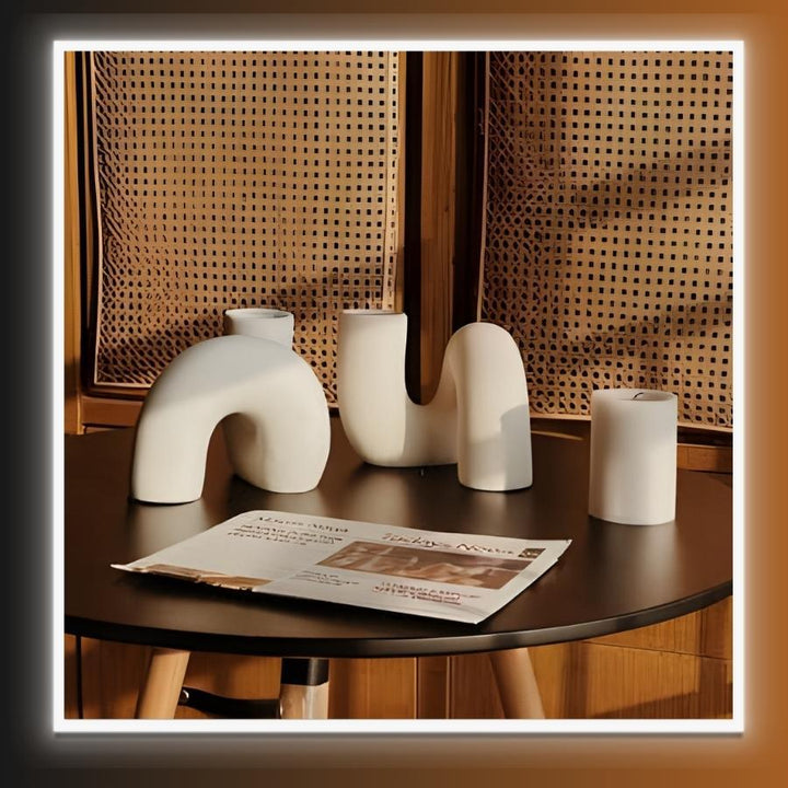 Nordic Style Ceramic Twisted Tube Shape Vase - Homefy