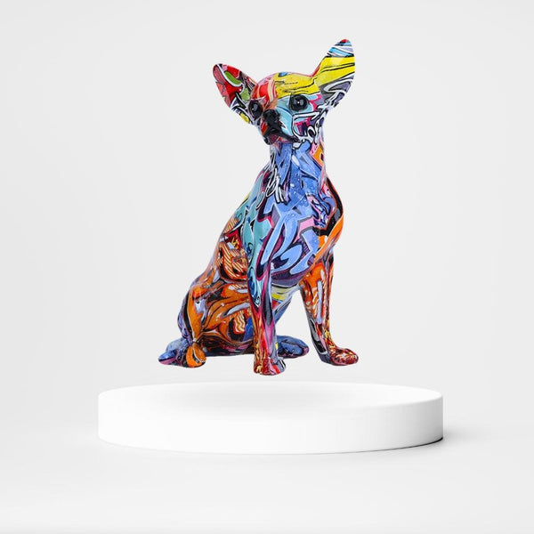 Nordic Style Colorful Chihuahua Dog Statue - Homefy
