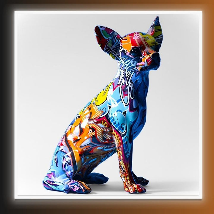 Nordic Style Colorful Chihuahua Dog Statue - Homefy