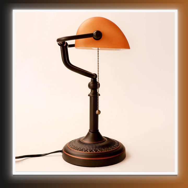 Vintage Frosted Glass Table Lamp With Zipper - Homefy