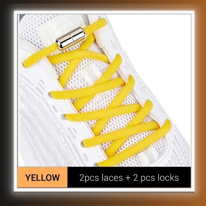 Smart Elastic No Tie Shoelaces With Metal Lock Button - Homefy