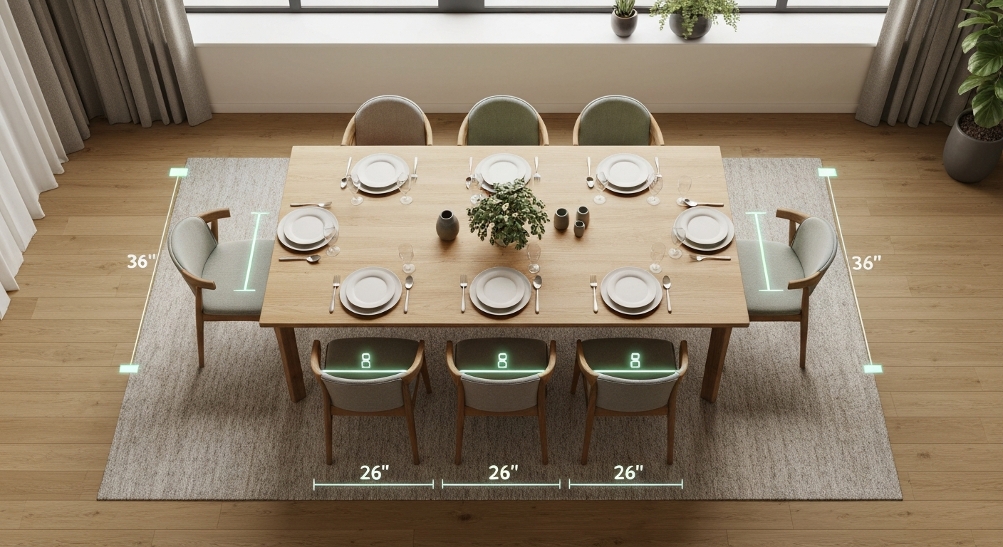 Dining Chair Spacing Comfort Rule Explained – Homefy