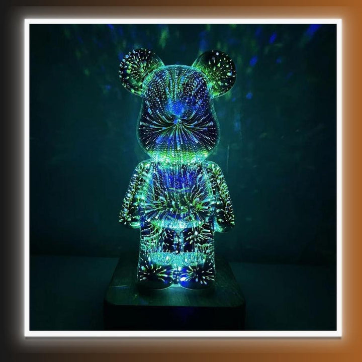 Nordic Style Colorful Led 3D Firework Bear Lamp - Homefy