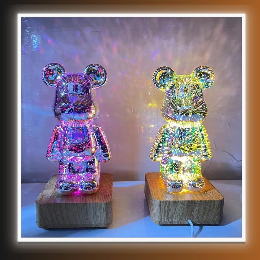 3D Firework Bear Lamp - Colorful Scandinavian Decor – Homefy