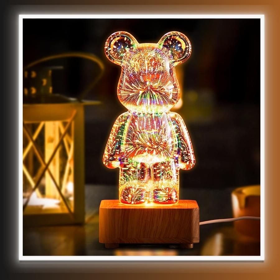 3D Firework Bear Lamp - Colorful Scandinavian Decor – Homefy