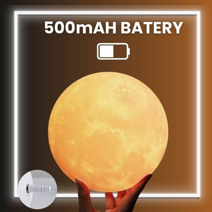 LED Night Lights 3D Moon Lamp, Rechargeable - Homefy