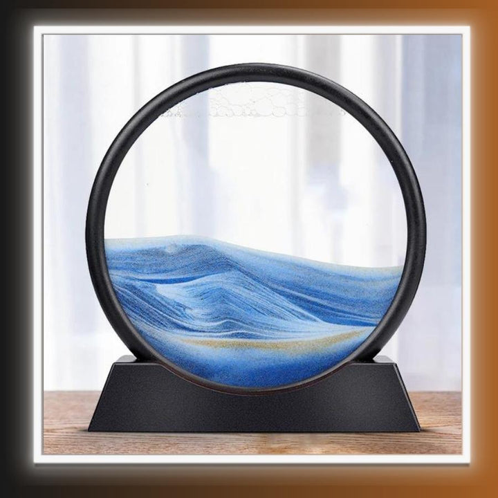 Nordic Style Moving Sand Art Round Glass 3D Frame - Homefy